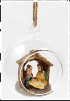 BOLA DE ÁRBOL DE NAVIDAD CON PESEBRE - 23549
