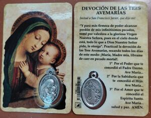 ESTAMPA NUESTRA SEÑORA DEL BUEN CONSEJO CON MEDALLA VML1/BC