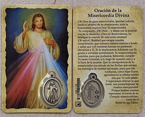 ESTAMPA DIVINA MISERICORDIA CON MEDALLA VML1/CB