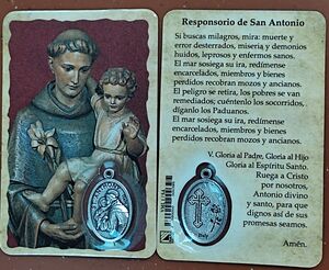 ESTAMPA SAN ANTONIO CON MEDALLA VML1/SA