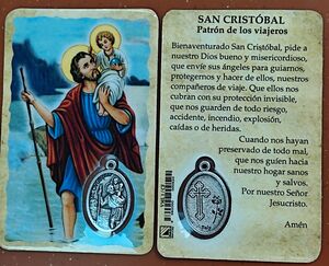 ESTAMPA SAN CRISTOBAL CON MEDALLA VML1/CF