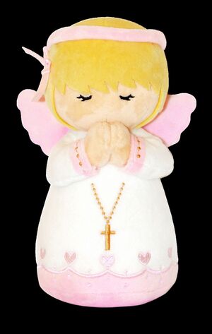 ÁNGEL NIÑA ROSA DE PELUCHE (22 CM)