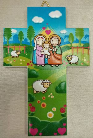 CRUZ 3D SAGRADA FAMÍLIA 14,5 CM 17368