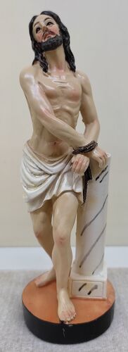 IMAGEN CRISTO ATADO A LA COLUMNA RESINA 14CM. - PB11600