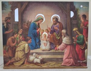 LÁMPARA 16X5X12 PESEBRE CON REYES