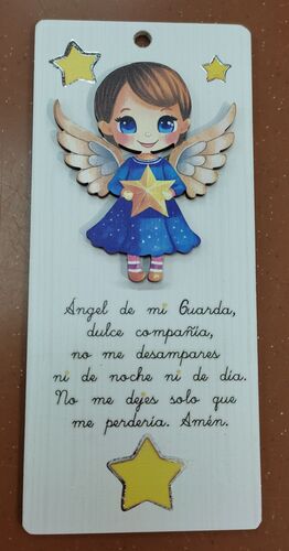 CUADRO ANGEL AZUL OSCURO 3937-A0118