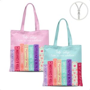 BOLSA ALGODON CON CREMALLERA PROFE SURTIDAS MOSES