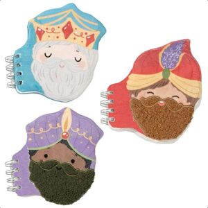 LIBRETA PELUCHE FORMA REYES MAGOS SURTIDAS