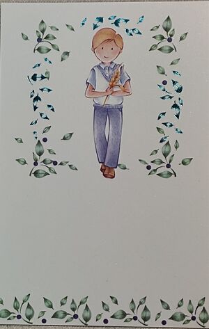 ESTAMPA COMUNIÓN NIÑO FLORES BUSQUETS 