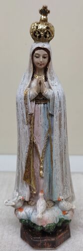 VIRGEN FÁTIMA IMITACIÓN MADERA 12 CM (06/121)