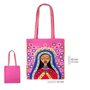 BOLSA TOTE BAG COLOR VIRGEN GUADALUPE 25X18 CM. - 16/716