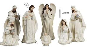 MISTERIO 7PZS 22CM BLANCO/PLATA 25/284