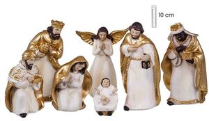 MISTERIO 7 PZS 10CM CREMA/ORO 25/319