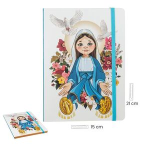 LIBRETA VÍRGEN MILAGROSA INFANTIL A5 21 X 15 CM