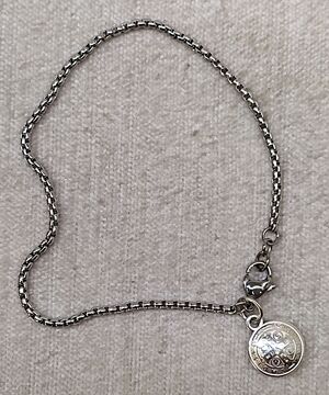 PULSERA CADENA ACERO BAÑO PLATA SAN BENITO