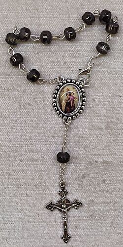 DECENA CRISTAL GRIS VIRGEN DEL CARMEN