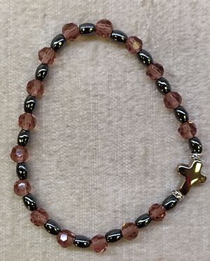 BRAZALETE CRISTAL ÁMBAR HEMATITES 6MM