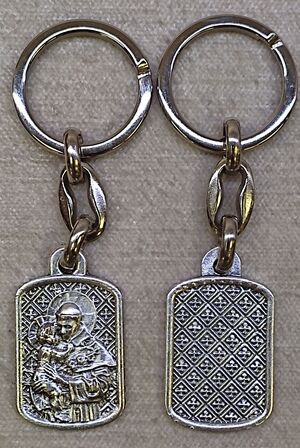 LLAVERO METAL RECTANGULAR SAN ANTONIO 30 MM