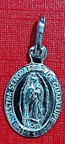 MEDALLA PLATA V.GUADALUPE OVAL 14MM DBMG14P