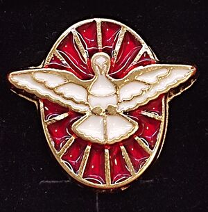 PIN CON PALOMA ESMALTADO (G 025), ESPÍRITU SANTO