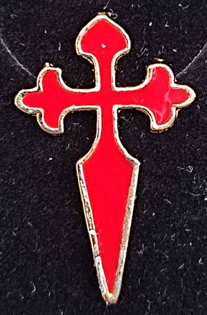 PIN DORADO CRUZ DE SANTIAGO
