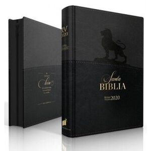 BIBLIA REINA VALERA 2020 LETRA GRANDE CON CIERRE I/PIEL DISEÑO LEÓN