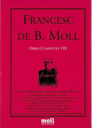 FRANCESC DE BORJA MOLL. OBRES COMPLETES VIII