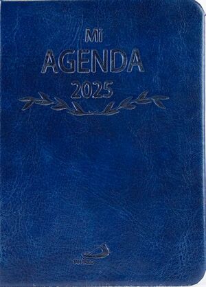 MI AGENDA 2025 SÍMIL PIEL AZUL