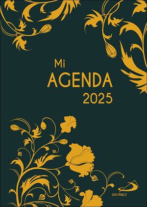 MI AGENDA 2025 CUBIERTA CON ESTAMPACIÓN EN ORO