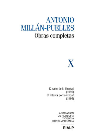 MILLAN-PUELLES VOL. X OBRAS COMPLETAS