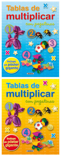 TABLAS DE MULTIPLICAR CON PEGATINAS (2 TÍTULOS)