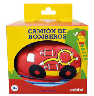 CAMIÓN DE BOMBEROS. LIBRO DE TELA PARA BEBÉS