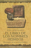 EL LIBRO DE LOS NOMBRES HEBREOS
