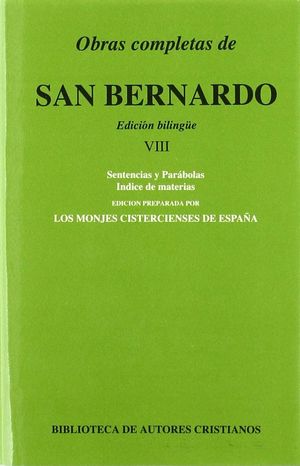 OBRAS COMPLETAS DE SAN BERNARDO. VIII: SENTENCIAS Y PARÁBOLAS. ÍNDICE DE MATERIA