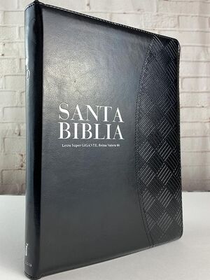 SANTA BIBLIA RVR60 LETRA SUPER GIGANTE CON CIERRE;INDICE PIEL NEGRA