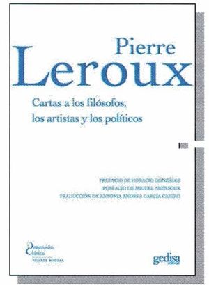CARTAS A LOS FILÓSOFOS, A LOS ARTISTAS Y LOS POLÍTICOS
