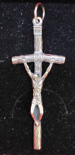 CRUZ BÁCULO PAPA JUAN PABLO II CFP-122 PLATA