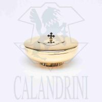 COPON PISSIDE C/TAPA 14 CM Ø DORADO/PLATEADO - REF. 864