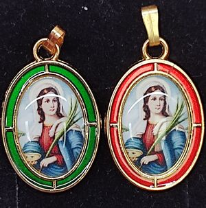 MEDALLA SANTA LUCIA MARCO MZ 012 M0 SL COLORES VARIADOS, PRECIO UNIDAD.