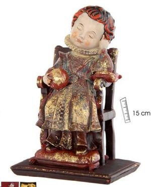 NIÑO JESUS CON BOLA TRAJE CLARO 15CM 08/217