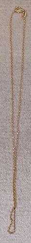 CADENA PLATA CHAPADA EN ORO 40 CM 