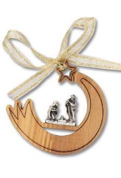 NACIMIENTO EN ESTRELLA BELEN MADERA 5,5X6 CM  -  P-148