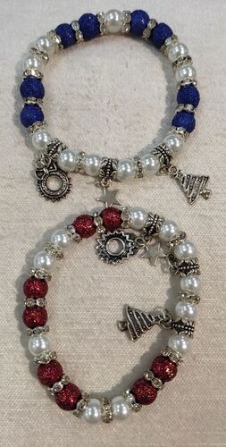 PULSERA NAVIDEÑA CRISTAL 8MM CON CAJA PE NT VB8
