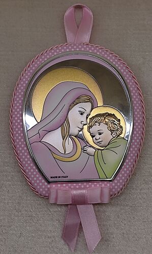 MEDALLON CUNA  MUSICA 19X11 TSCU 2-R/ ROSA