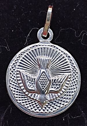 ESPIRITU SANTO REDONDO 18MM PLATA CLP-102