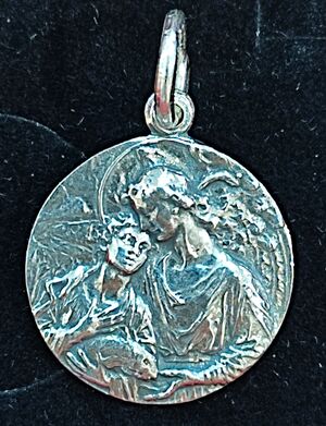 MEDALLA ANGEL DE LA GUARDA PLATA 12382