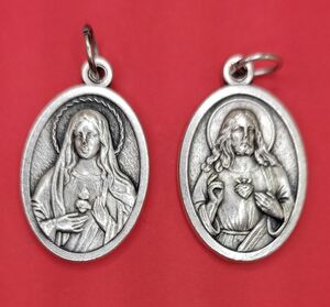 MEDALLA SAGRADO CORAZÓN DE JESÚS Y DE MARÍA G 022.5