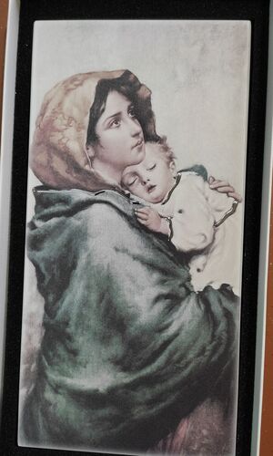 CUADRO VIRGEN FERRUZZI COLOR DECORACIÓN PLATA 12X24 CM - 05191555