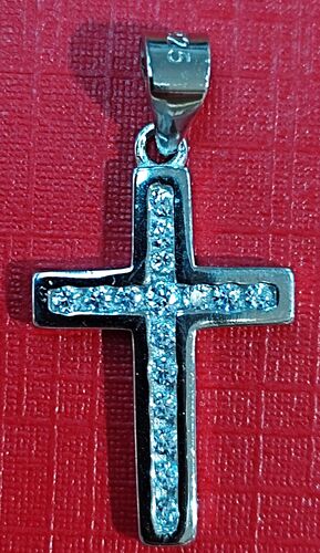 CRUZ DE PLATA CON CIRCONITAS- 44776