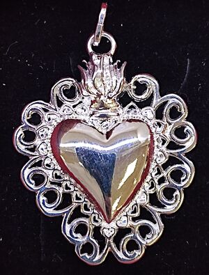 CORAZON LISO CON FILIGRANA 40MM